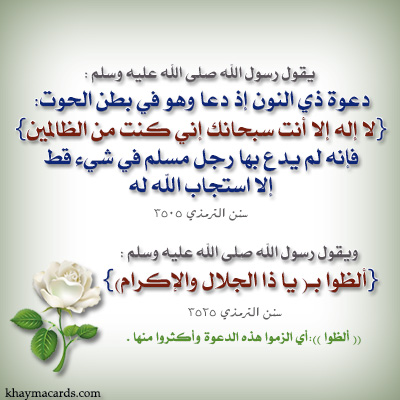  لا إِلَهَ إِلا أَنْتَ سُبْحَانَكَ إِنِّي كُنْتُ مِنَ الظَّالِمِينَ